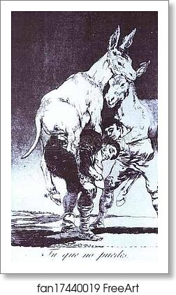 Free art print of Capricho 42: Tu que no puedes (You, Who Cannot Do It) by Francisco De Goya Y Lucientes