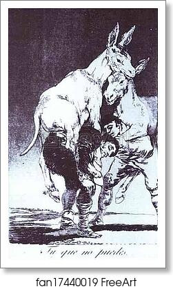 Free art print of Capricho 42: Tu que no puedes (You, Who Cannot Do It) by Francisco De Goya Y Lucientes Free art print of Capricho 42: Tu que no puedes (You, Who Cannot Do It) by Francisco De Goya Y Lucientes