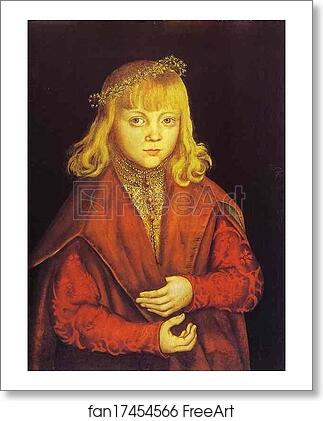 Free art print of Portrait of a Prince of Saxony by Lucas Cranach The Elder