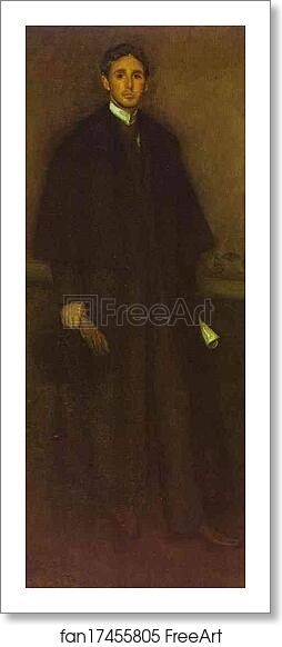 Free art print of Arrangement in Flesh Color and Brown: Portrait of Arthur J. Eddy by James Abbott Mcneill Whistler