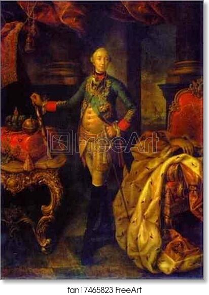 Free art print of Portrait of Emperor Peter III by Aleksey Antropov