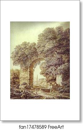 Free art print of Landscape with Ruins by Semion Shchedrin