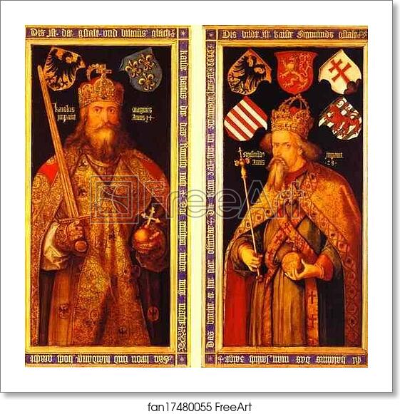 Free art print of Emperor Charlemagne and Emperor Sigismund by Albrecht Dürer