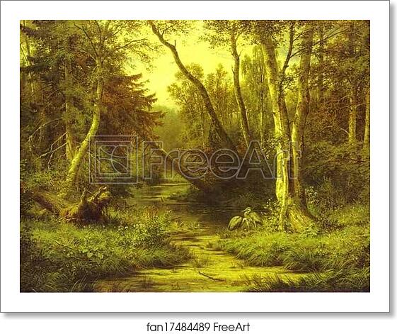 Free art print of Forest Landscape with Herons by Ivan Shishkin Free art print of Forest Landscape with Herons by Ivan Shishkin
