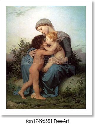 Free art print of Fraternal Love by William-Adolphe Bouguereau