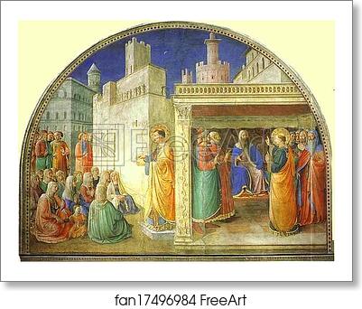 Free art print of St. Stephen Preaching by Fra Angelico