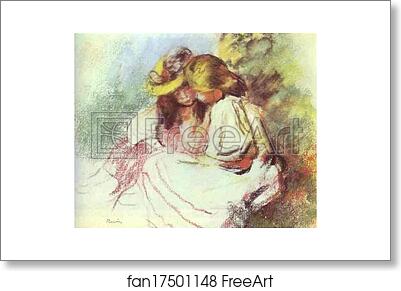 Free art print of Reading Children by Pierre-Auguste Renoir