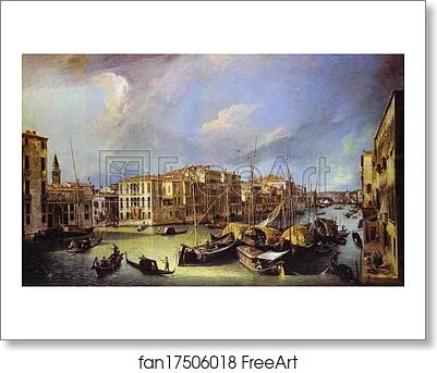 Free art print of Grand Canal: Looking North-East from the Palazzo Corner-Spinelli to the Rialto Bridge by Giovanni Antonio Canale, Called Canaletto