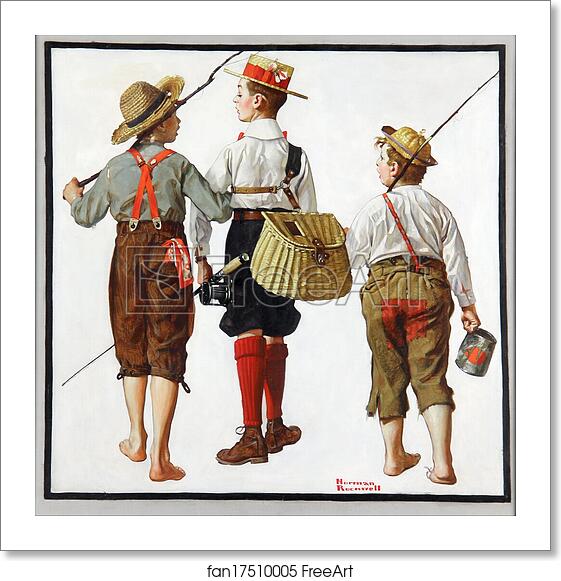 Free art print of Fishing Trip, They'll Be Coming Back Next Week by Norman Rockwell Free art print of Fishing Trip, They'll Be Coming Back Next Week by Norman Rockwell