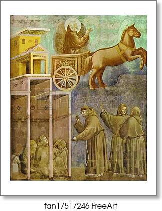 Free art print of The Vision of the Chariot of Fire by Giotto