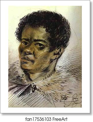 Free art print of Portrait of a Negro, Orlovski's Servant by Alexander Orlowski