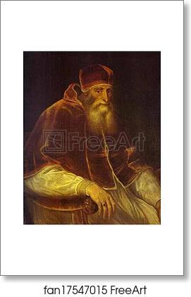 Free art print of Portrait of Pope Paul III by Titian