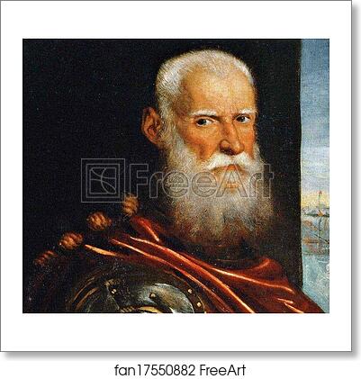 Free art print of Portrait of Sebastiano Venier. Detail by Jacopo Robusti, Called Tintoretto