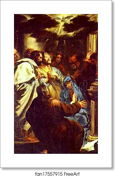 Free art print of The Descent of the Holy Spirit (Pentecost) by Sir Anthony Van Dyck