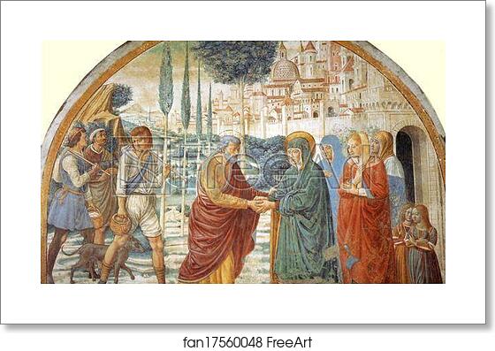 Free art print of Tabernacle of the Visitation: Meeting at the Golden Gate by Benozzo Gozzoli Free art print of Tabernacle of the Visitation: Meeting at the Golden Gate by Benozzo Gozzoli