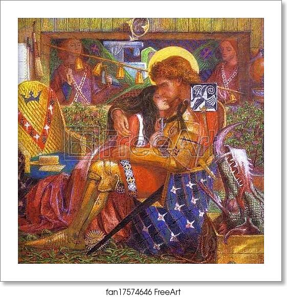 Free art print of The Wedding of St. George and the Princess Sabra by Dante Gabriel Rossetti Free art print of The Wedding of St. George and the Princess Sabra by Dante Gabriel Rossetti