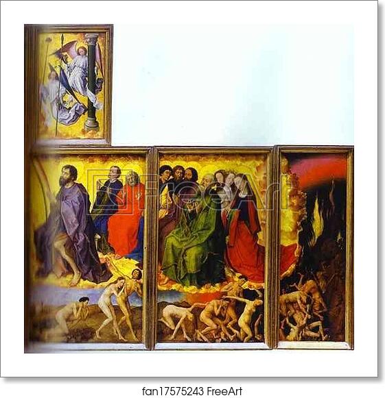 Free art print of Beaune Altarpiece, interior showing the Last Judgment by Rogier Van Der Weyden Free art print of Beaune Altarpiece, interior showing the Last Judgment by Rogier Van Der Weyden