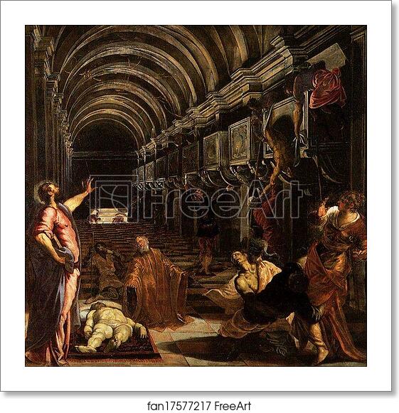 Free art print of Discovery of the Body of St.Mark by Jacopo Robusti, Called Tintoretto