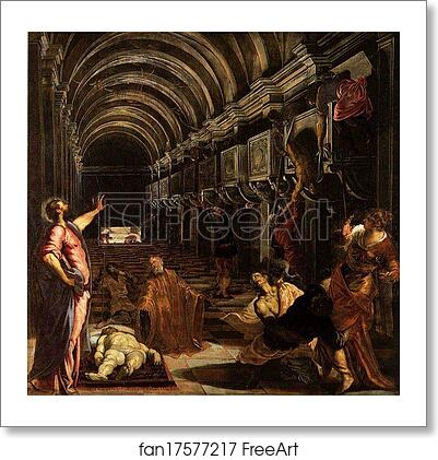 Free art print of Discovery of the Body of St.Mark by Jacopo Robusti, Called Tintoretto