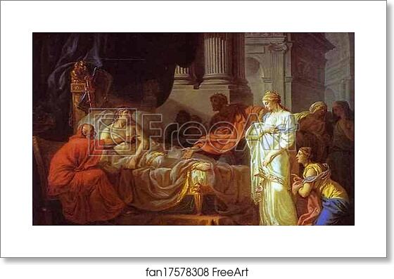 Free art print of Antiochus and Stratonice by Jacques-Louis David