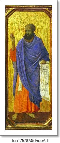 Free art print of Maestà (front, predella) The Prophets Ezekiel by Duccio Di Buoninsegna Free art print of Maestà (front, predella) The Prophets Ezekiel by Duccio Di Buoninsegna