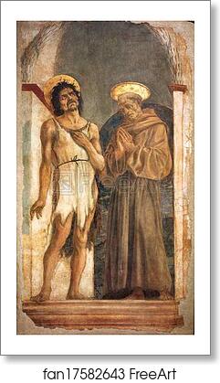 Free art print of St. John the Baptist and St. Francis by Domenico Veneziano