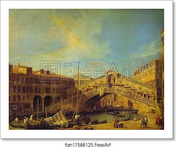 Free art print of Grand Canal: the Rialto Bridge from the South by Giovanni Antonio Canale, Called Canaletto Free art print of Grand Canal: the Rialto Bridge from the South by Giovanni Antonio Canale, Called Canaletto