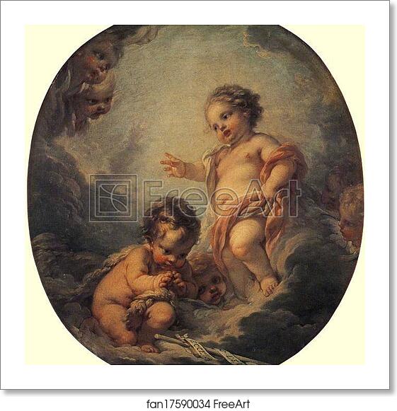 Free art print of The Baby Jesus and the Infant Saint John by François Boucher Free art print of The Baby Jesus and the Infant Saint John by François Boucher