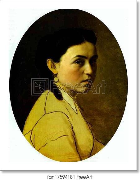 Free art print of Portrait of Yelena Perova, née Scheins, The Artist's First Wife by Vasily Perov Free art print of Portrait of Yelena Perova, née Scheins, The Artist's First Wife by Vasily Perov