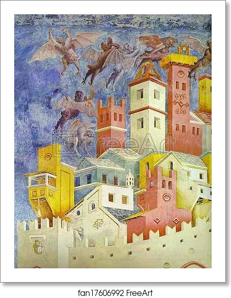 Free art print of The Expulsion of the Demons from Arezzo. Detail by Giotto Free art print of The Expulsion of the Demons from Arezzo. Detail by Giotto