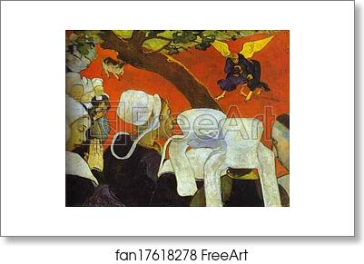 Free art print of Vision after the Sermon; Jacob Wrestling with the Angel by Paul Gauguin
