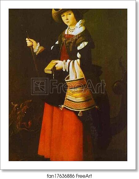 Free art print of St. Margaret by Francisco De Zurbarán Free art print of St. Margaret by Francisco De Zurbarán