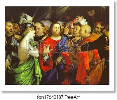 Free art print of Christ and the Adulteress by Lorenzo Lotto Free art print of Christ and the Adulteress by Lorenzo Lotto