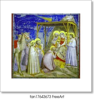 Free art print of The Adoration of the Magi by Giotto