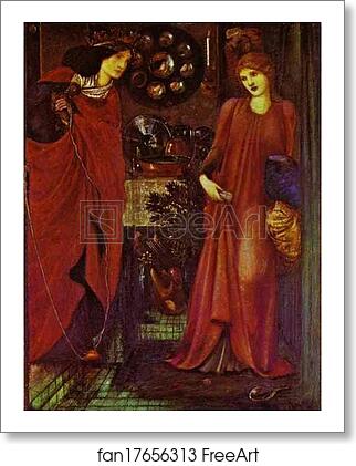 Free art print of Fair Rosamond and Queen Eleonor by Sir Edward Coley Burne-Jones