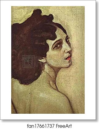 Free art print of Portrait of Ida Rubenstein. Detail by Valentin Serov