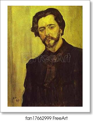 Free art print of Portrait of the Writer Leonid Andreev by Valentin Serov