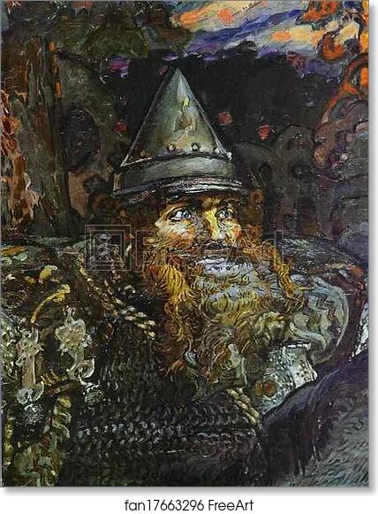 Free art print of The Bogatyr (Hero). Detail by Mikhail Vrubel