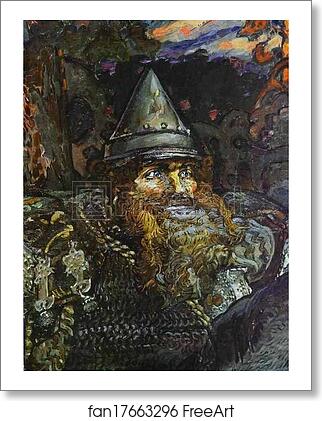 Free art print of The Bogatyr (Hero). Detail by Mikhail Vrubel