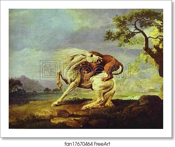 Free art print of Horse Attacked by a Lion by George Stubbs Free art print of Horse Attacked by a Lion by George Stubbs