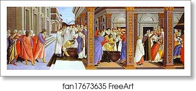Free art print of Life and Works of St. Zenobius by Alessandro Botticelli