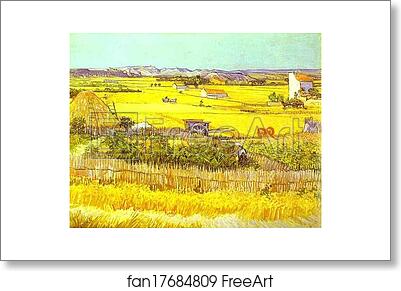 Free art print of Harvest Landscape by Vincent Van Gogh