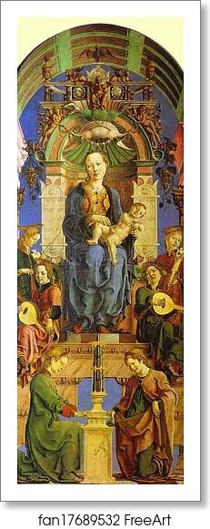 Free art print of Madonna Enthroned by Cosmè Tura (A.K.A. Cosimo Tura)