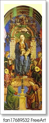 Free art print of Madonna Enthroned by Cosmè Tura (A.K.A. Cosimo Tura)