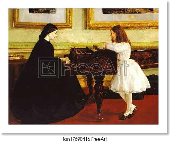 Free art print of At the Piano by James Abbott Mcneill Whistler