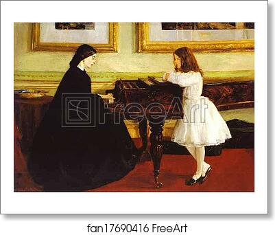 Free art print of At the Piano by James Abbott Mcneill Whistler