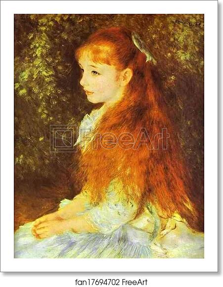 Free art print of Mlle. Irène Cahen d'Anvers by Pierre-Auguste Renoir