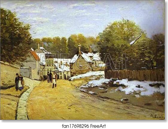 Free art print of Early Snow at Louveciennes by Alfred Sisley
