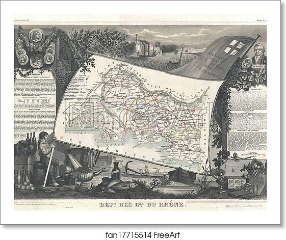 Free art print of Département des Bouches-du-Rhône, 13 (France). by Victor Jules Levasseur Free art print of Département des Bouches-du-Rhône, 13 (France). by Victor Jules Levasseur