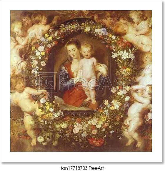 Free art print of Madonna in Floral Wreath by Jan Brueghel The Elder Free art print of Madonna in Floral Wreath by Jan Brueghel The Elder